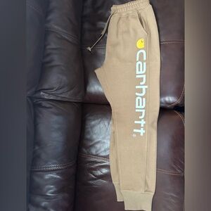 Carhartt Men's Tan Joggers with Logo